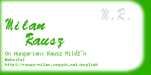 milan rausz business card